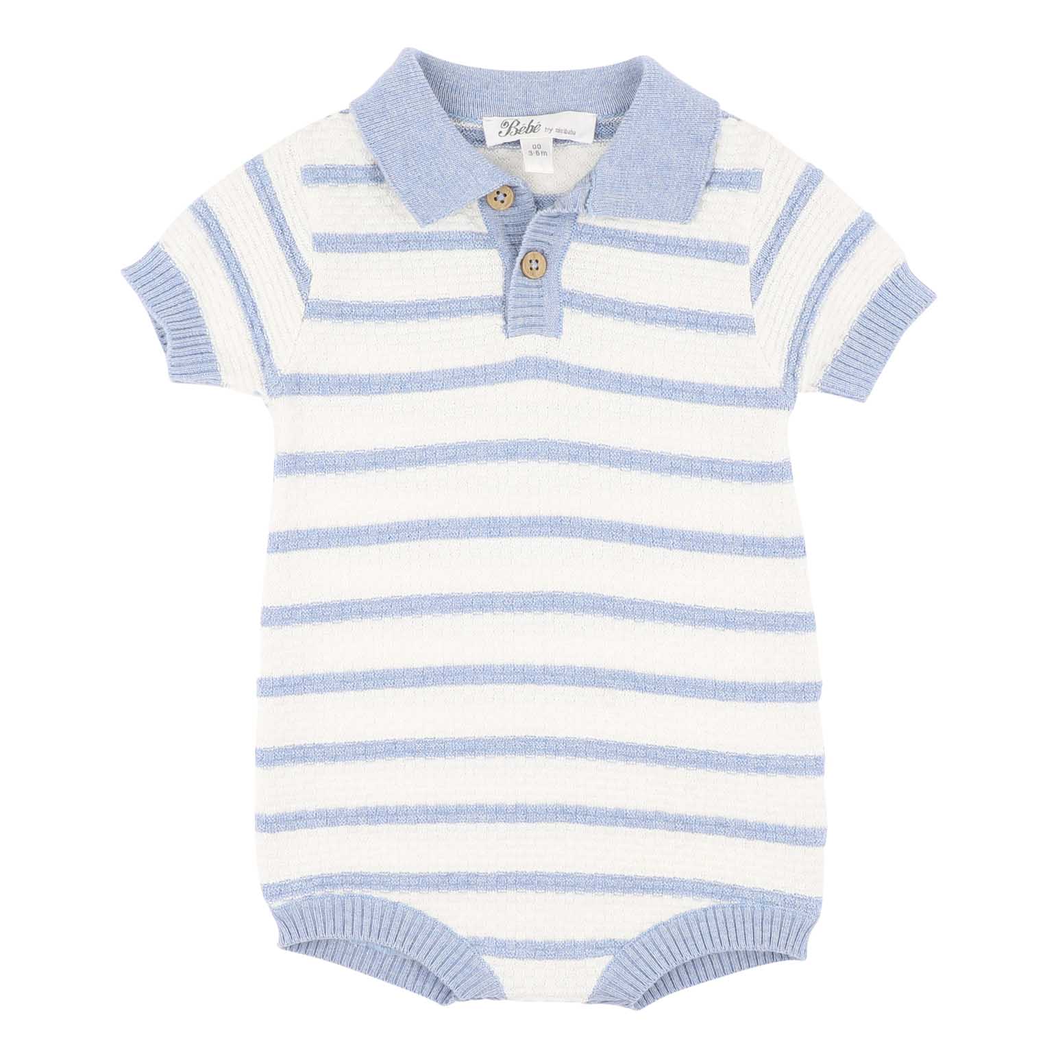 B&eacute;b&eacute; Brady Knitted Polo Romper